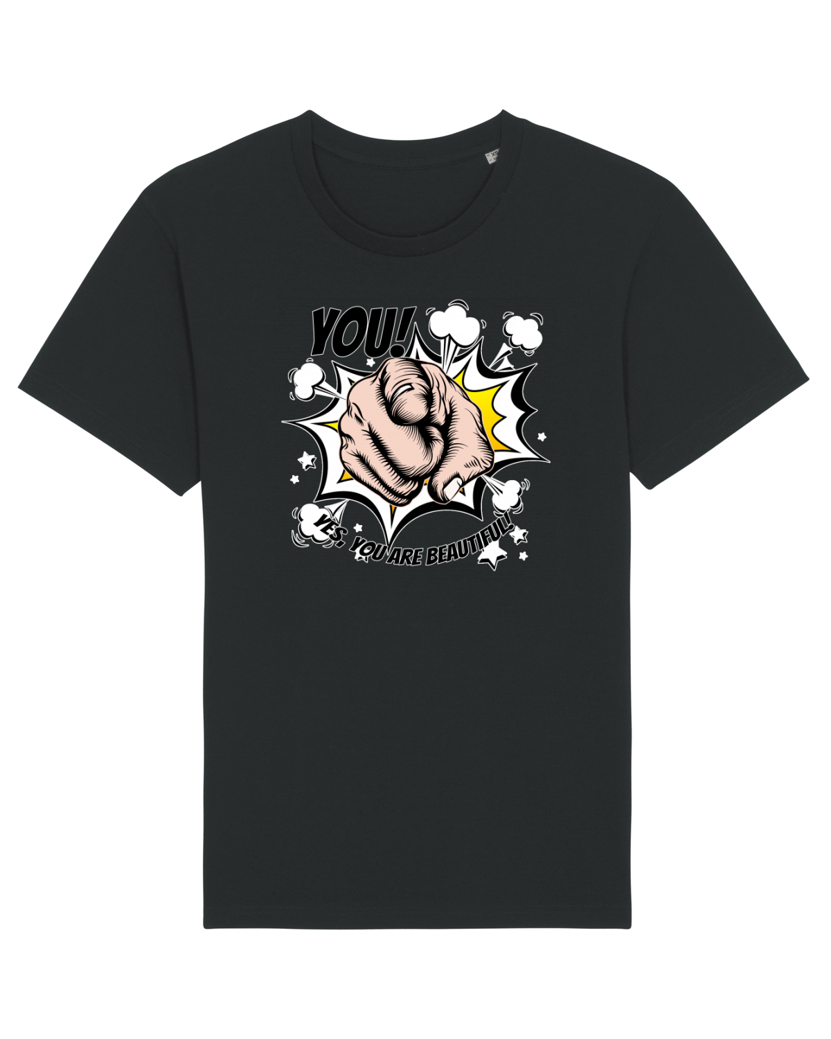 Tricou mânecă scurtă Unisex Rocker Black