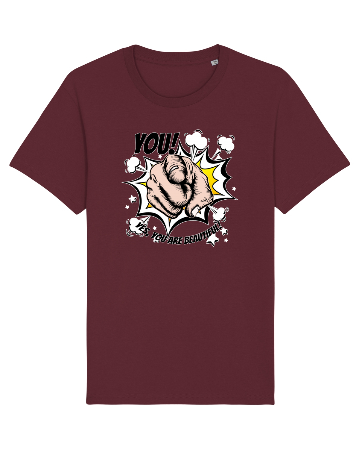 Tricou mânecă scurtă Unisex Rocker Burgundy