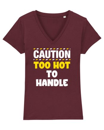 Caution - too hot to handle Burgundy