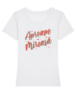 Retro party - Aproape mireasa Tricou mânecă scurtă guler larg fitted Damă Expresser
