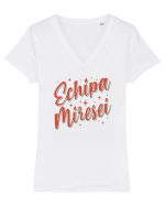Retro party - Echipa miresei Tricou mânecă scurtă guler V Damă Evoker