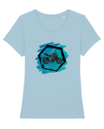 Motorcycles are Fun  Tricou mânecă scurtă guler larg fitted Damă Expresser