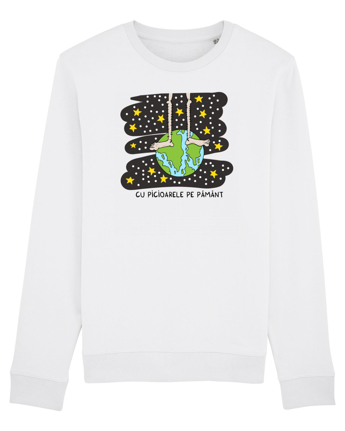Bluză mânecă lungă Unisex Rise White