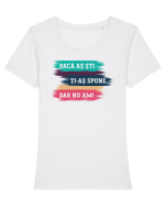 Dar nu am! Tricou mânecă scurtă guler larg fitted Damă Expresser
