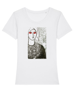 Fata de la Dunăre cu ochii roșii Tricou mânecă scurtă guler larg fitted Damă Expresser