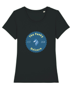 The Funky Unicorn Tricou mânecă scurtă guler larg fitted Damă Expresser