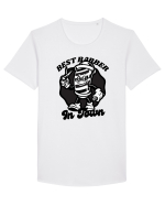 Best Barber In Town Tricou mânecă scurtă guler larg Bărbat Skater