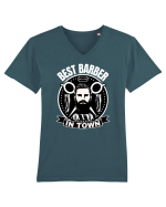 Best Barber In Town Tricou mânecă scurtă guler V Bărbat Presenter