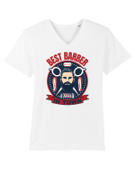 Best Barber In Town Tricou mânecă scurtă guler V Bărbat Presenter