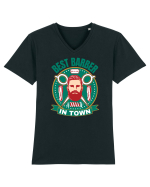 Best Barber In Town Tricou mânecă scurtă guler V Bărbat Presenter