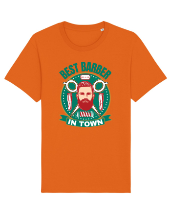 Best Barber In Town Bright Orange
