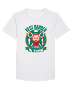 Best Barber In Town Tricou mânecă scurtă guler larg Bărbat Skater