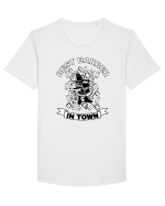 Best Barber In Town Tricou mânecă scurtă guler larg Bărbat Skater