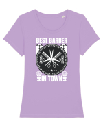 Best Barber In Town Tricou mânecă scurtă guler larg fitted Damă Expresser