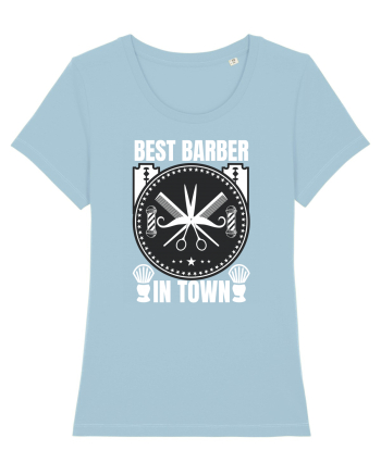 Best Barber In Town Sky Blue