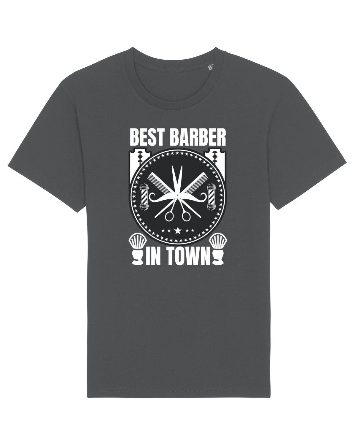 Tricou mânecă scurtă Unisex Rocker Anthracite