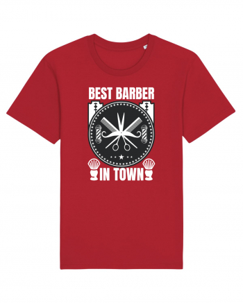 Best Barber In Town Red