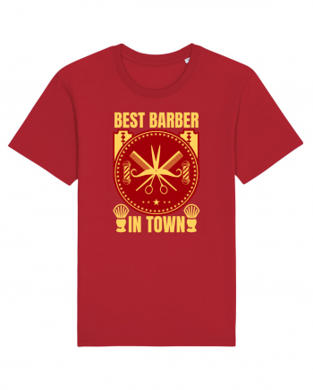 Best Barber In Town Red