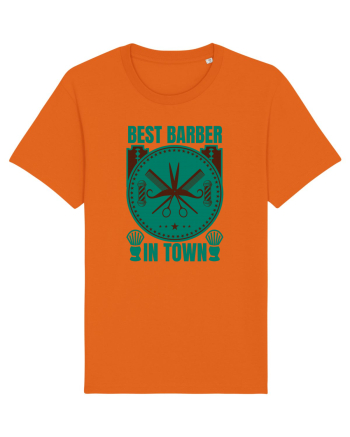 Best Barber In Town Bright Orange