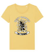 Best Barber In Town Tricou mânecă scurtă guler larg fitted Damă Expresser