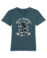 Best Barber In Town Tricou mânecă scurtă guler V Bărbat Presenter