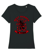 Best Barber In Town Tricou mânecă scurtă guler larg fitted Damă Expresser