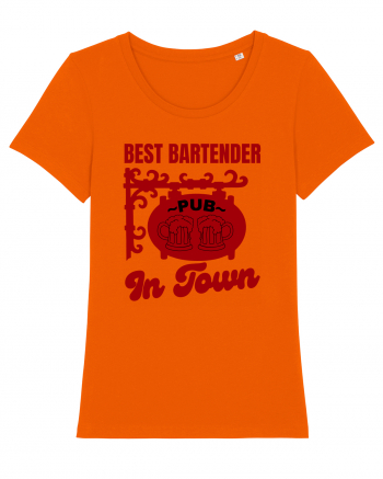 Best Bartender In Town  Bright Orange