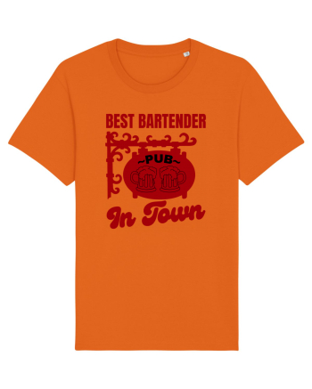 Best Bartender In Town  Bright Orange