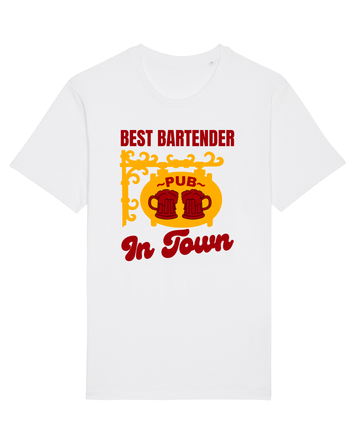Tricou mânecă scurtă Unisex Rocker White