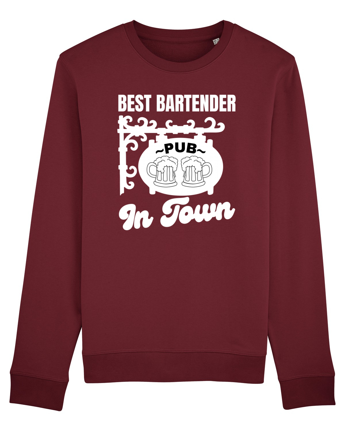 Bluză mânecă lungă Unisex Rise Burgundy