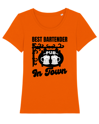 Best Bartender In Town  Bright Orange