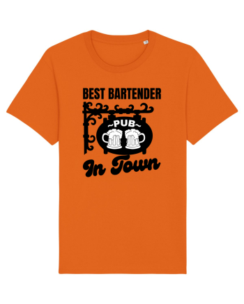Best Bartender In Town  Bright Orange
