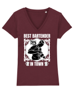 Best Bartender In Town  Tricou mânecă scurtă guler V Damă Evoker