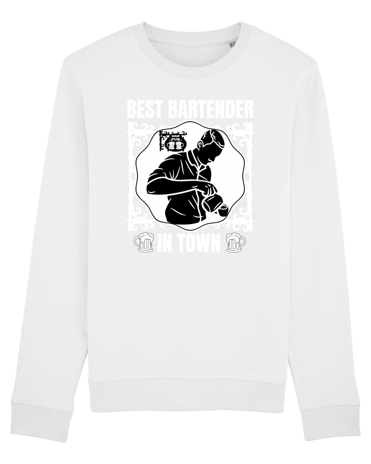 Bluză mânecă lungă Unisex Rise White