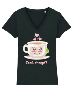 Ceai, dragă? Tricou mânecă scurtă guler V Damă Evoker