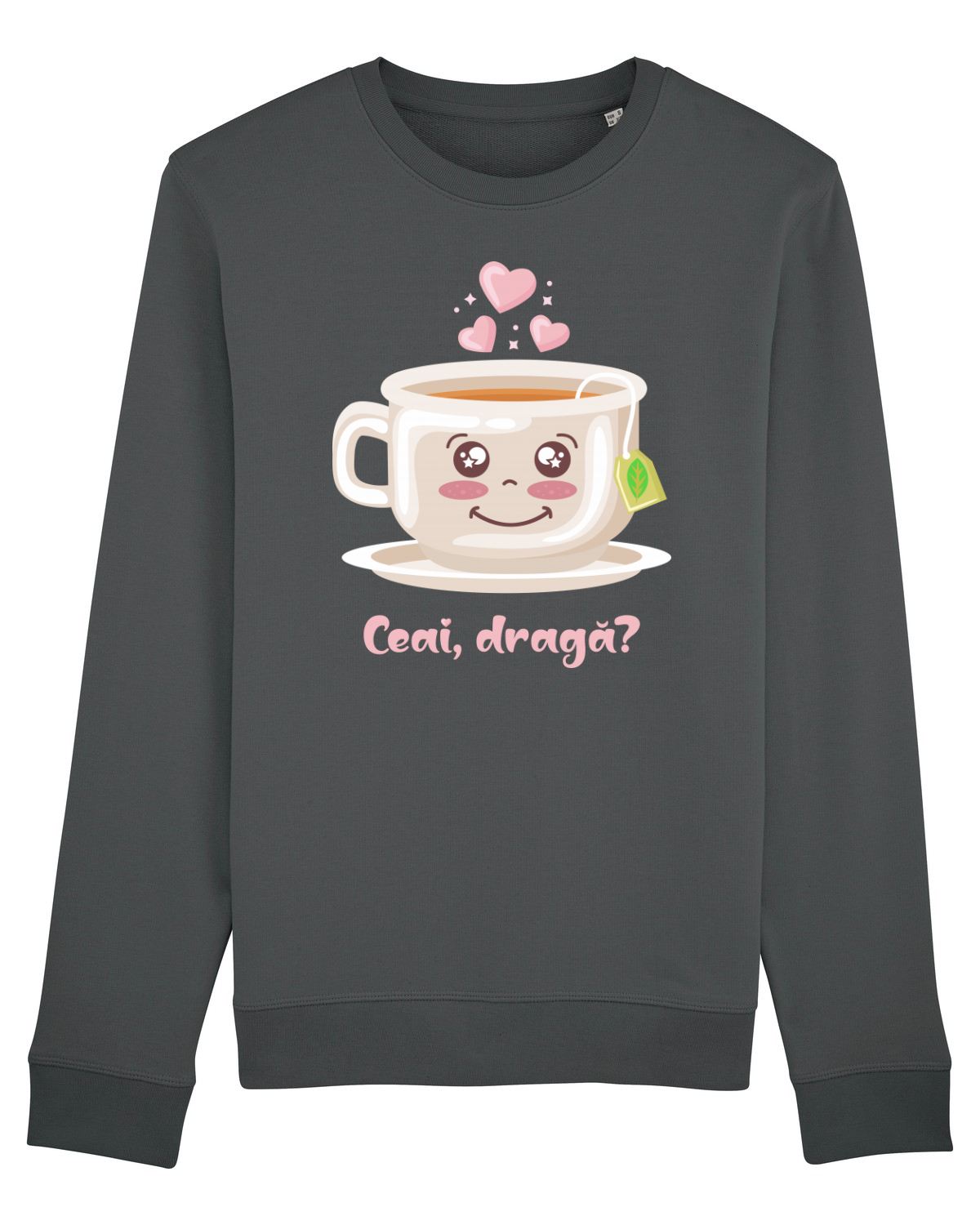Bluză mânecă lungă Unisex Rise Anthracite