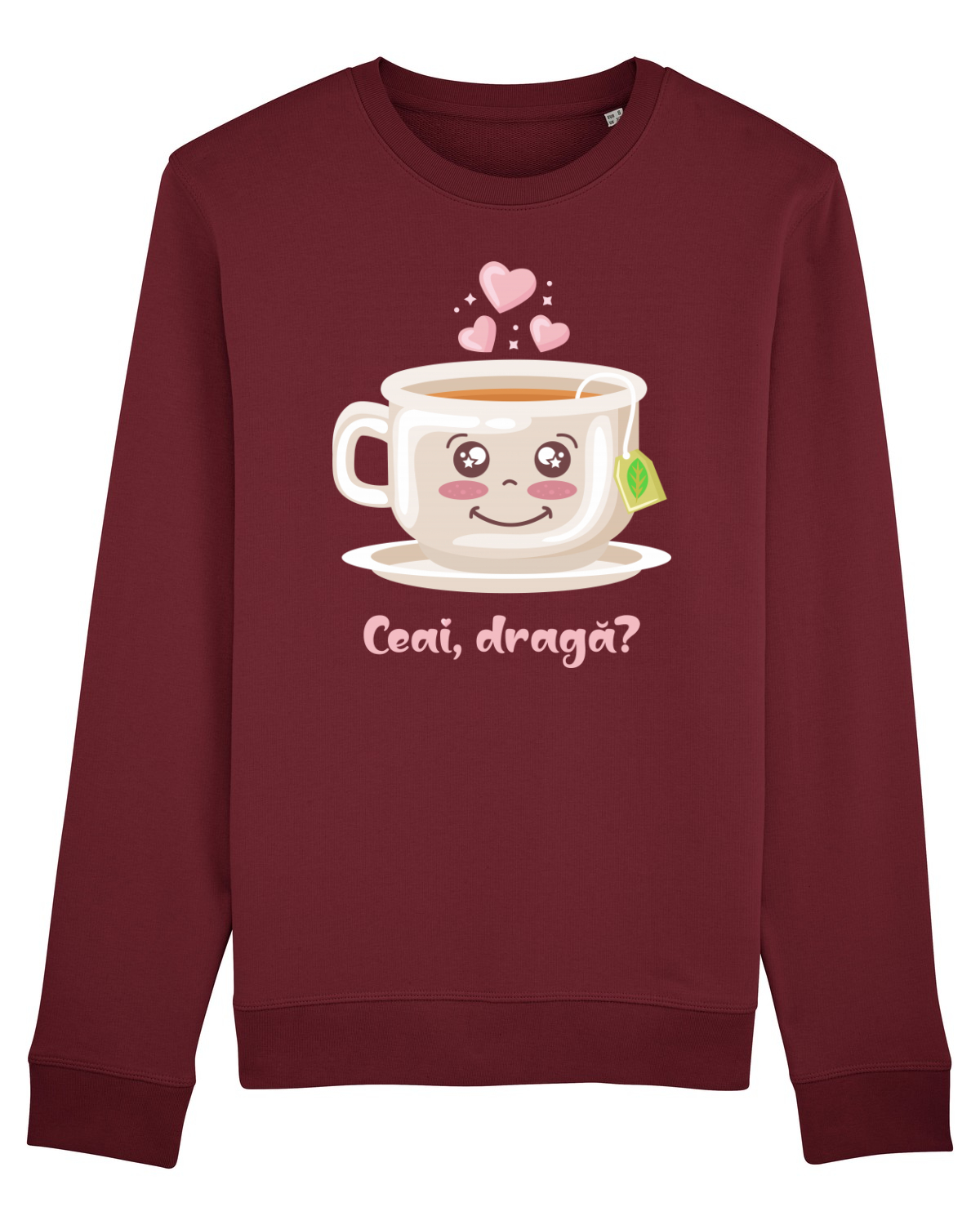 Bluză mânecă lungă Unisex Rise Burgundy