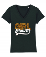 Girl Power Tricou mânecă scurtă guler V Damă Evoker