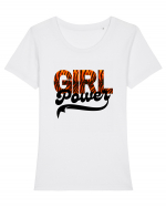 Girl Power Tricou mânecă scurtă guler larg fitted Damă Expresser