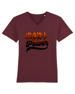 Girl Power Tricou mânecă scurtă guler V Bărbat Presenter