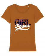 Girl Power Tricou mânecă scurtă guler larg fitted Damă Expresser