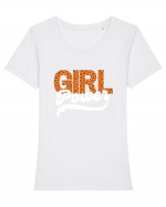 Girl Power Tricou mânecă scurtă guler larg fitted Damă Expresser