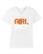 Girl Power Tricou mânecă scurtă guler V Bărbat Presenter