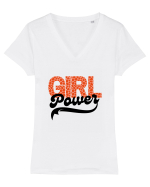 Girl Power Tricou mânecă scurtă guler V Damă Evoker