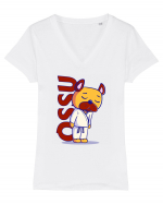 Karate Dog Tricou mânecă scurtă guler V Damă Evoker