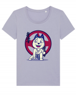 Karate Dog Tricou mânecă scurtă guler larg fitted Damă Expresser