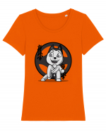 Karate Dog Tricou mânecă scurtă guler larg fitted Damă Expresser