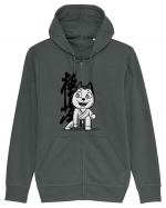 Karate Dog Hanorac cu fermoar Unisex Connector