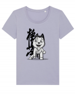 Karate Dog Tricou mânecă scurtă guler larg fitted Damă Expresser