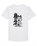 Karate Dog Tricou mânecă scurtă guler larg Bărbat Skater